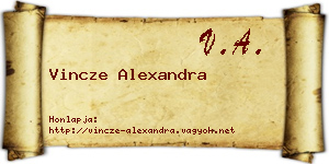 Vincze Alexandra névjegykártya