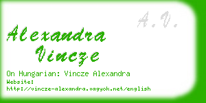 alexandra vincze business card